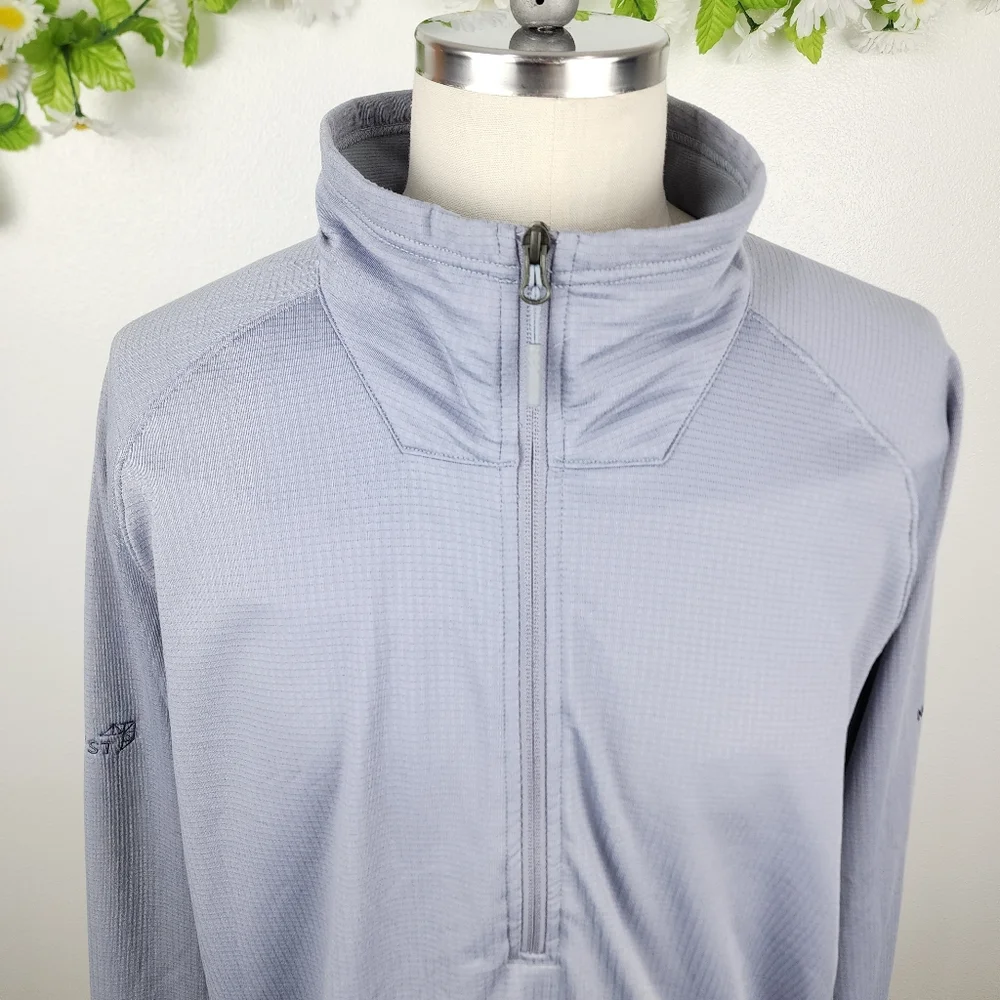North Face Quarter-Zip Performance Pullover Jacket - Light Gray Sz XXL